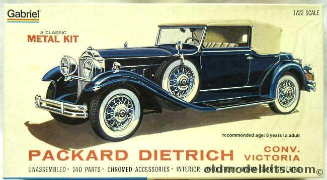 Gabriel 1/22 1930 Packard Dietrich Convertible Victoria - (ex Hubley), 4863 plastic model kit